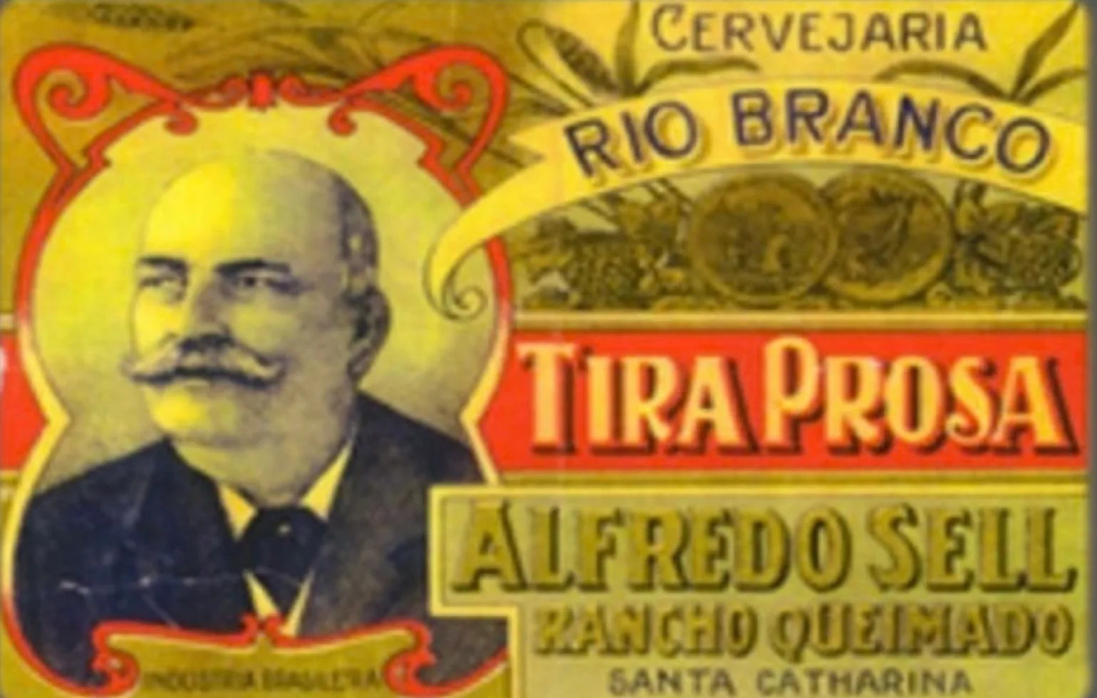 Rótulo da cerveja Tira Prosa, da Cervejaria Rio Branco.